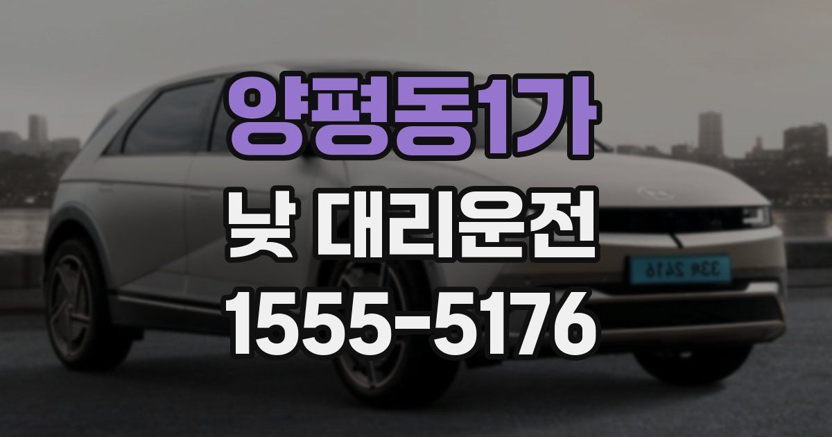 양평동1가 낮 대리운전