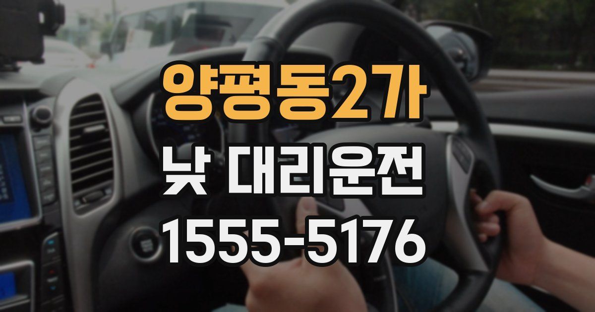 양평동2가 낮 대리운전