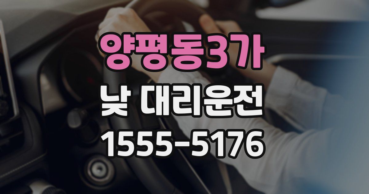 양평동3가 낮 대리운전