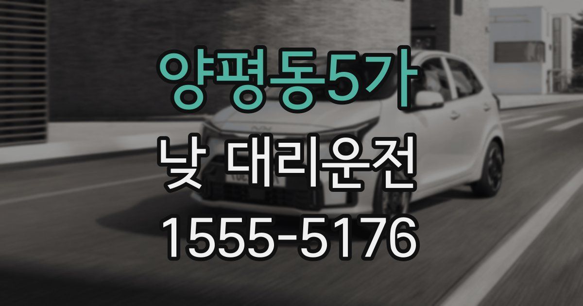 양평동5가 낮 대리운전