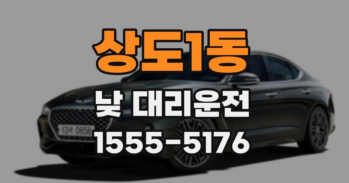 상도1동 낮 대리운전