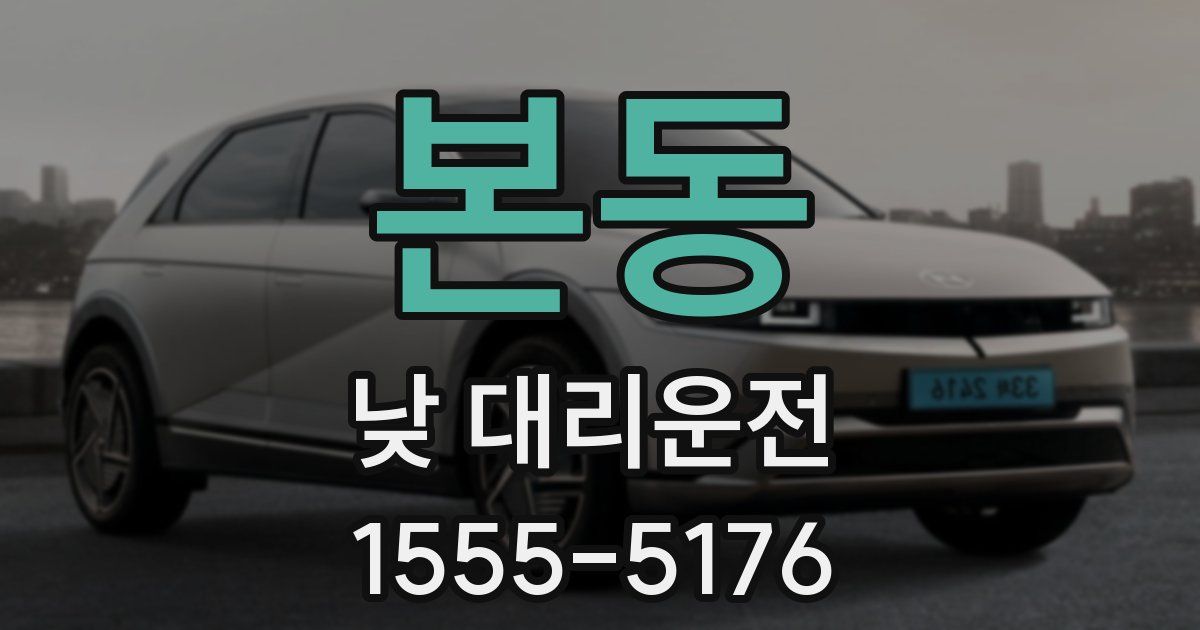본동 낮 대리운전