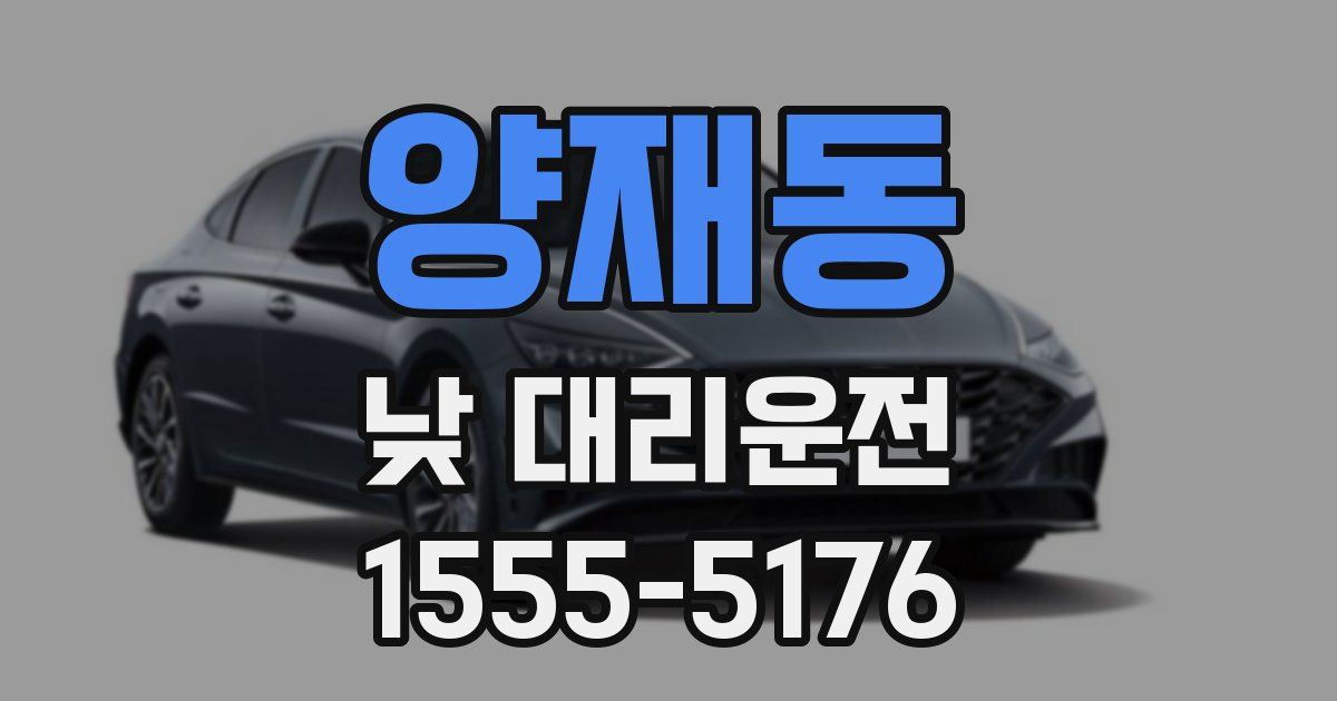 양재동 낮 대리운전