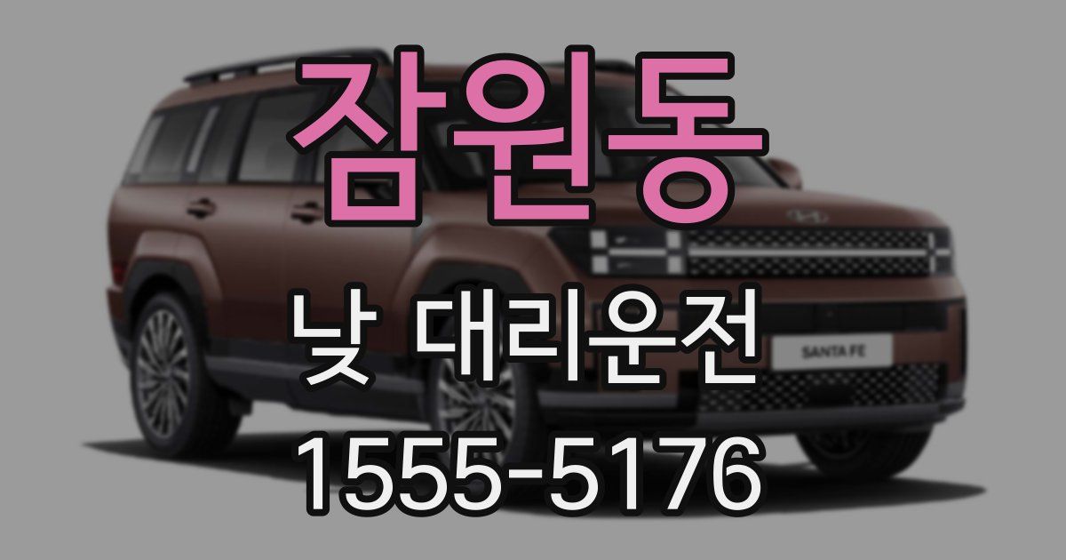 잠원동 낮 대리운전