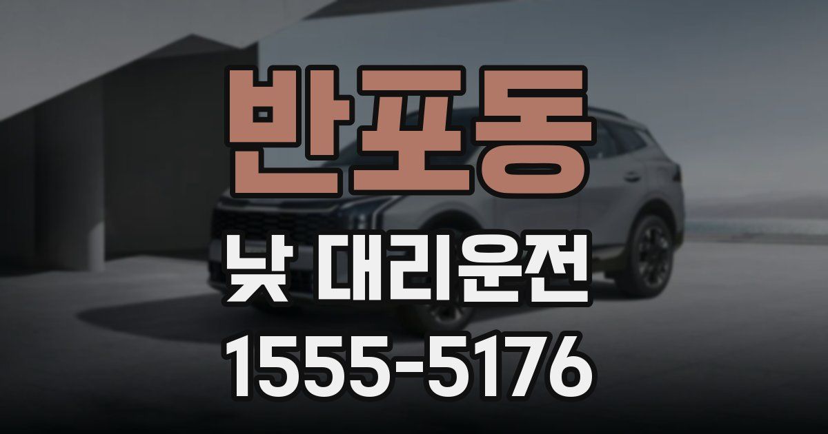 반포동 낮 대리운전