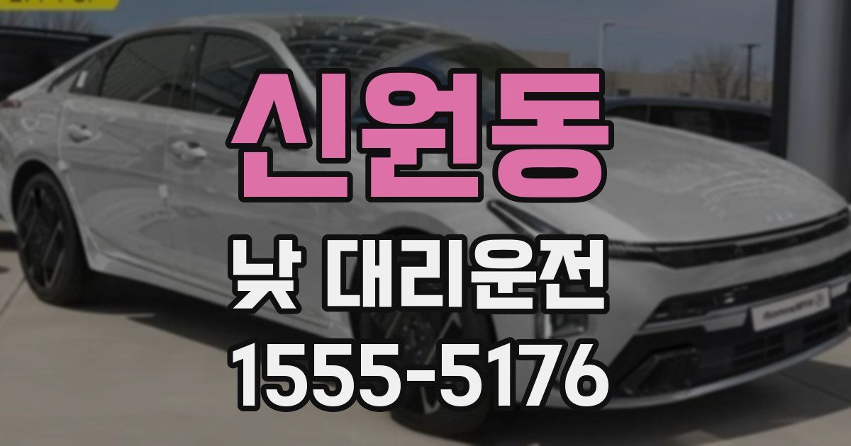 신원동 낮 대리운전