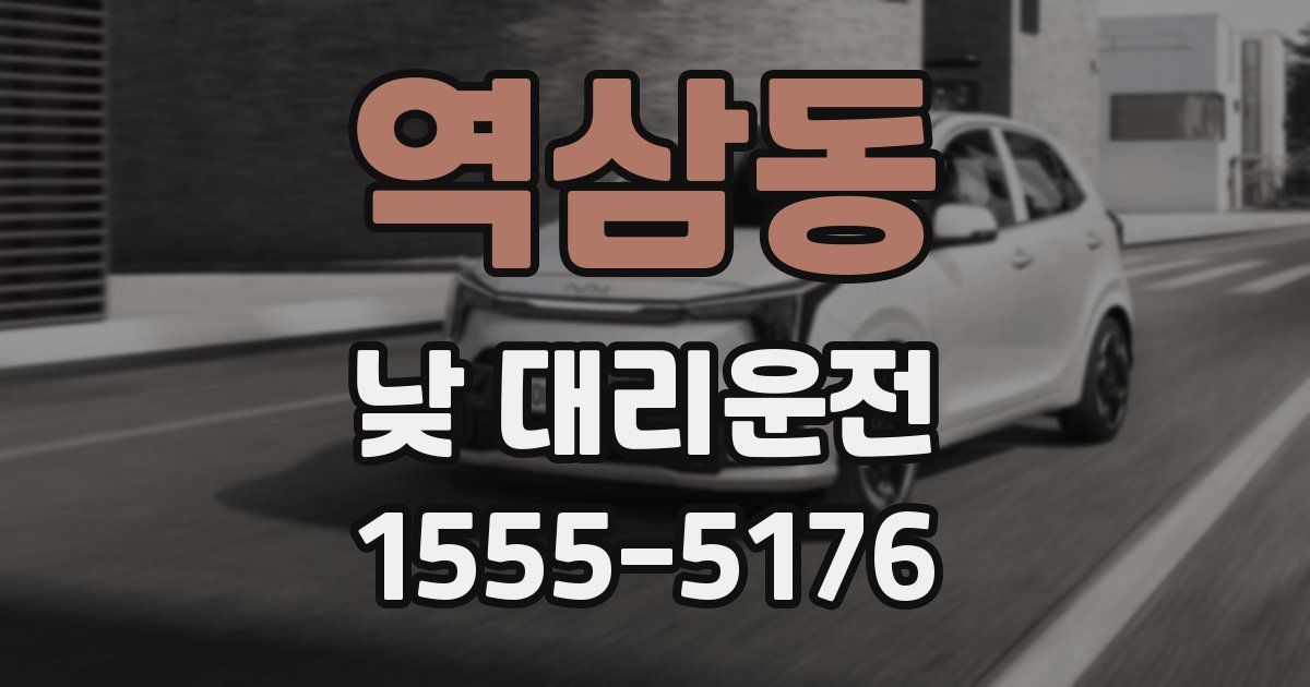 역삼동 낮 대리운전
