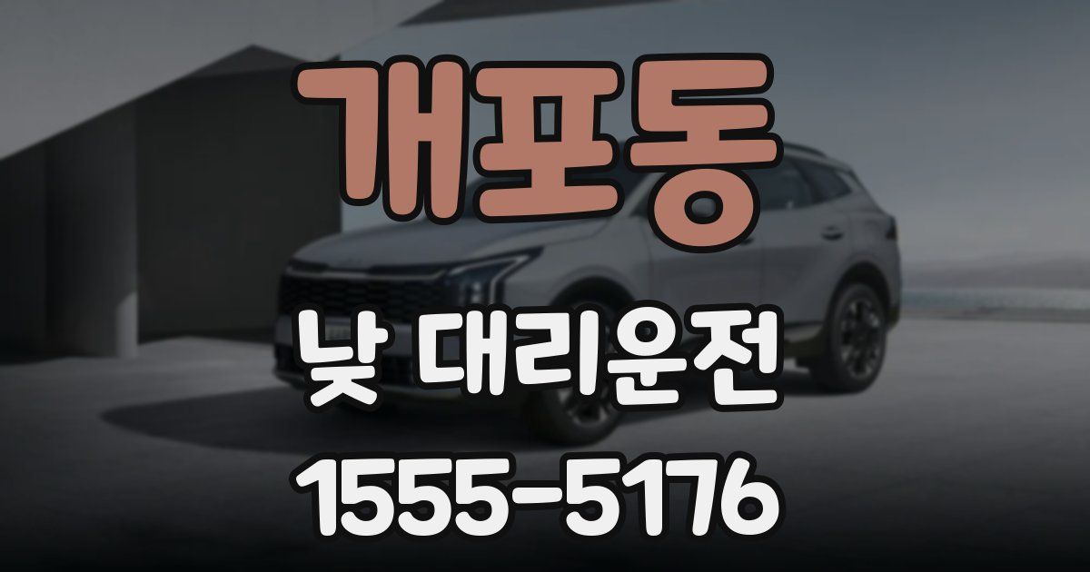 개포동 낮 대리운전