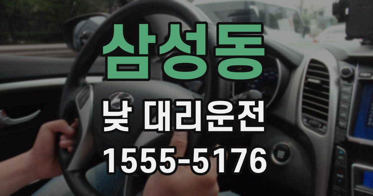 삼성동 낮 대리운전