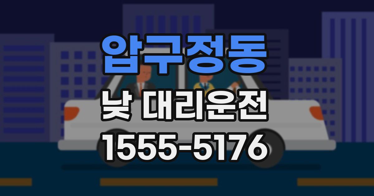 압구정동 낮 대리운전
