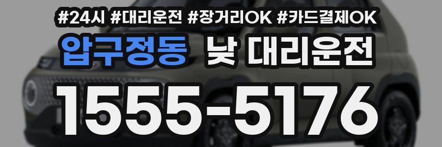 압구정동 낮 대리운전