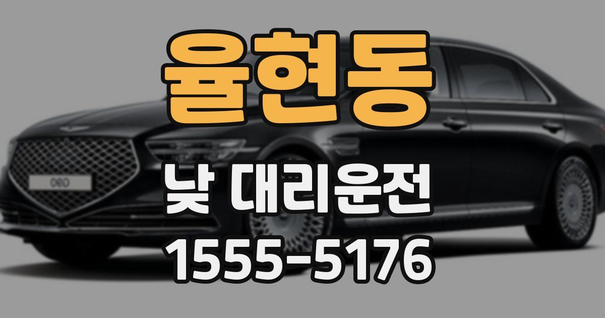 율현동 낮 대리운전