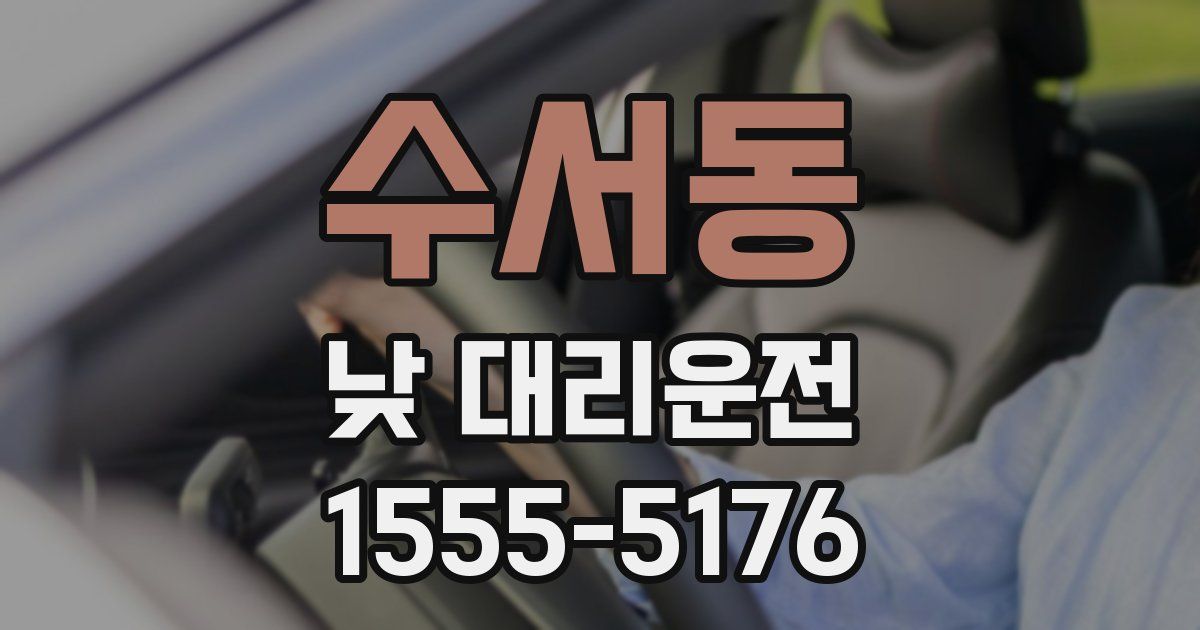 수서동 낮 대리운전
