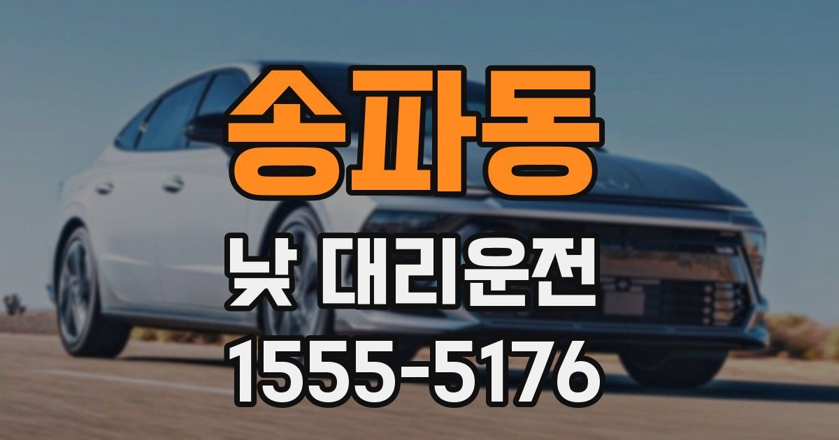 송파동 낮 대리운전