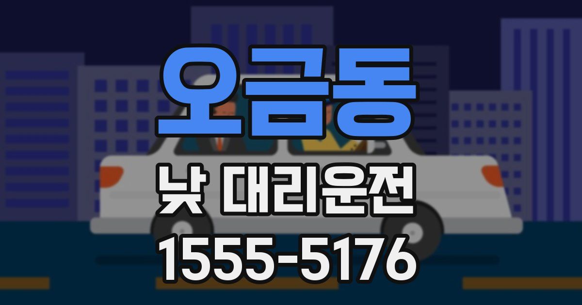오금동 낮 대리운전
