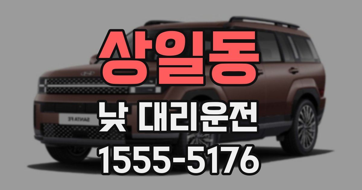 상일동 낮 대리운전
