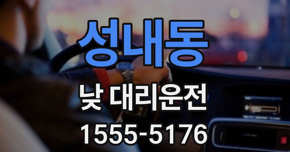 성내동 낮 대리운전