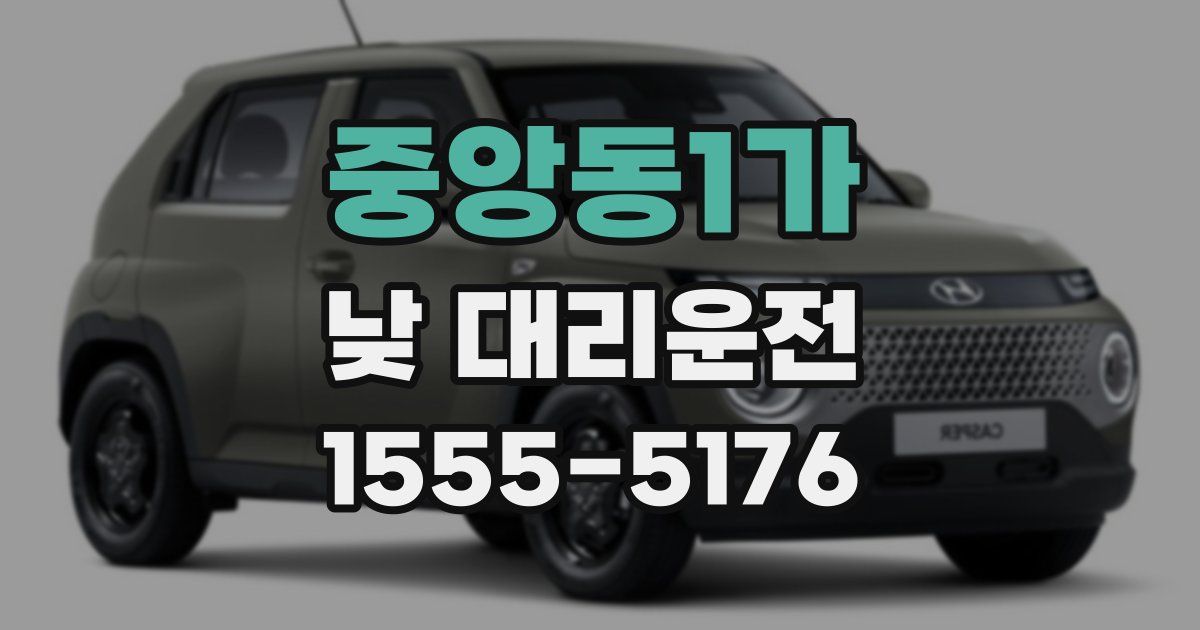 중앙동1가 낮 대리운전