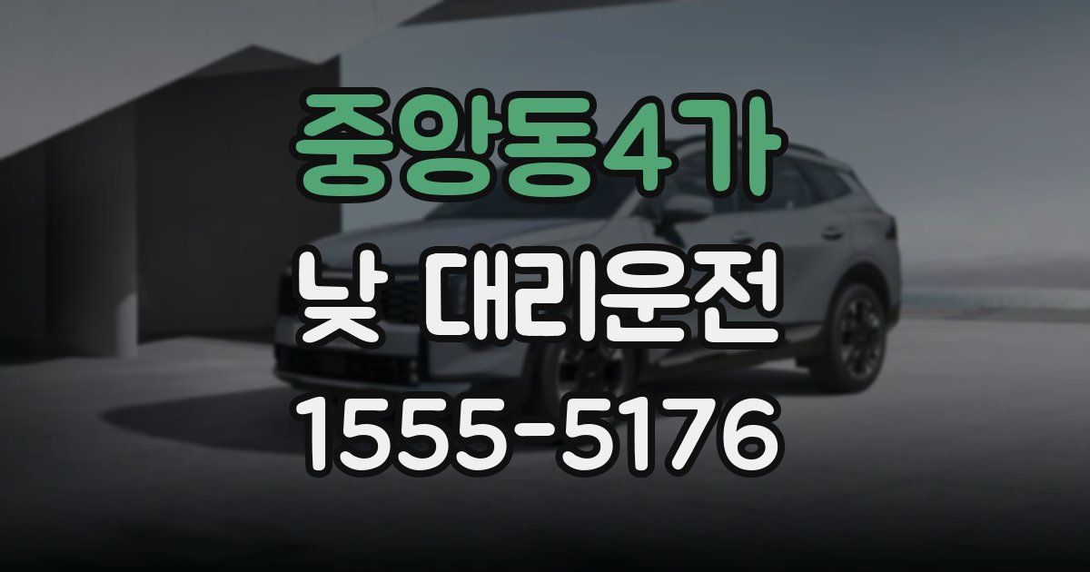 중앙동4가 낮 대리운전