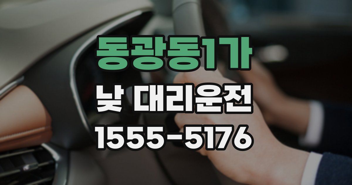 동광동1가 낮 대리운전