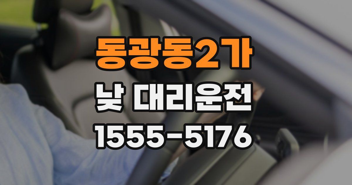 동광동2가 낮 대리운전