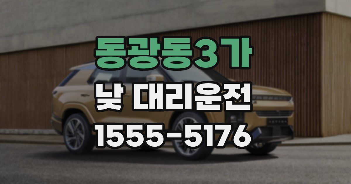 동광동3가 낮 대리운전