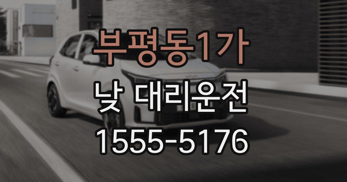 부평동1가 낮 대리운전
