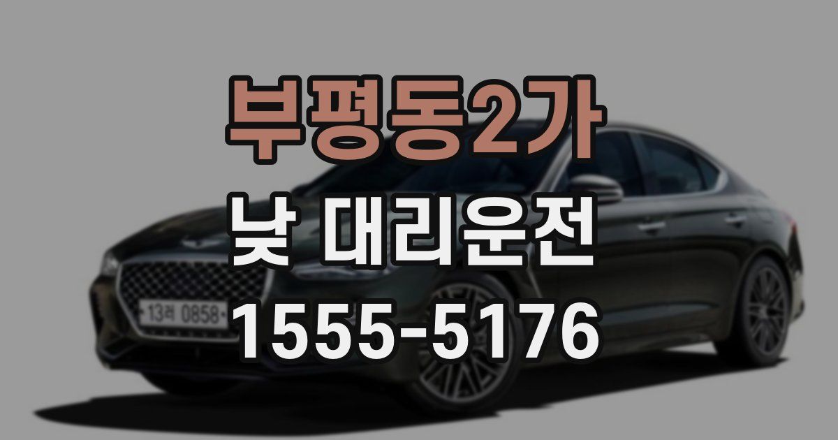 부평동2가 낮 대리운전