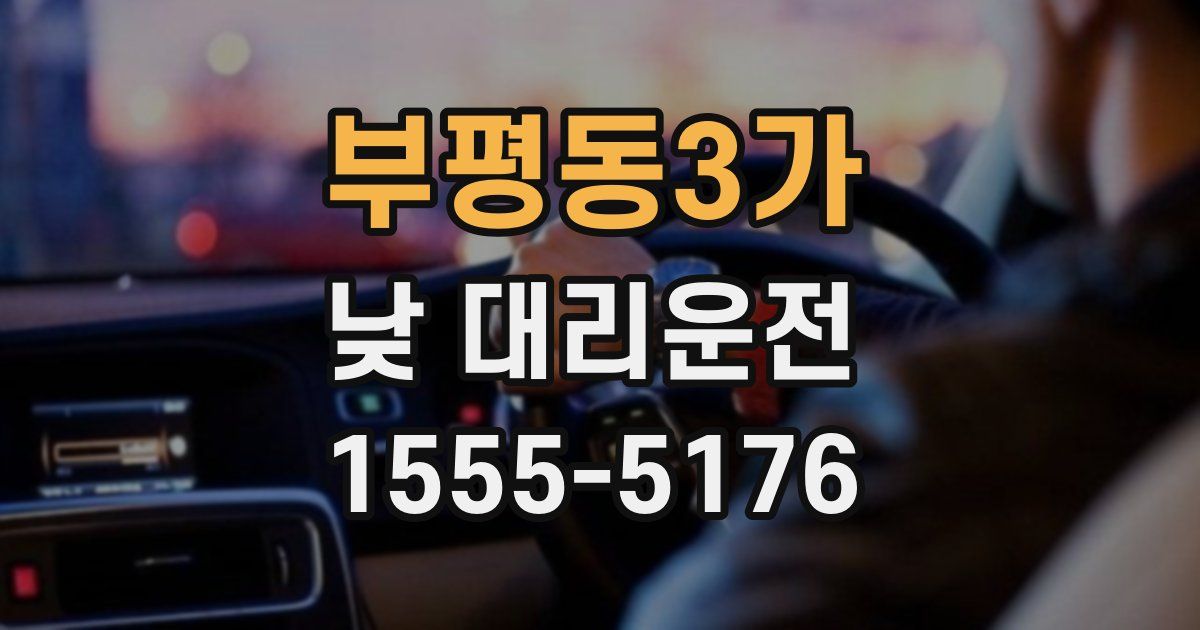 부평동3가 낮 대리운전