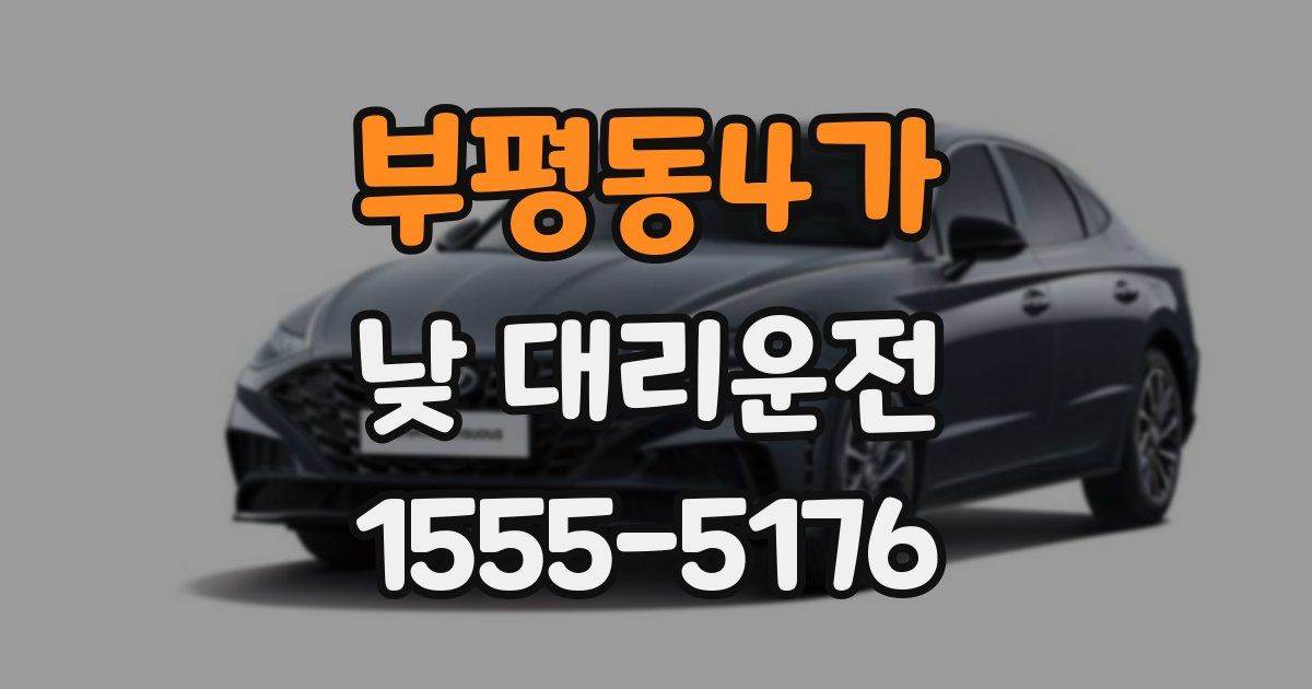 부평동4가 낮 대리운전