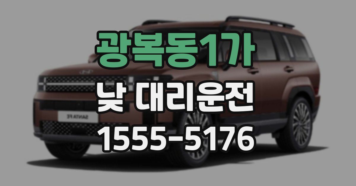 광복동1가 낮 대리운전