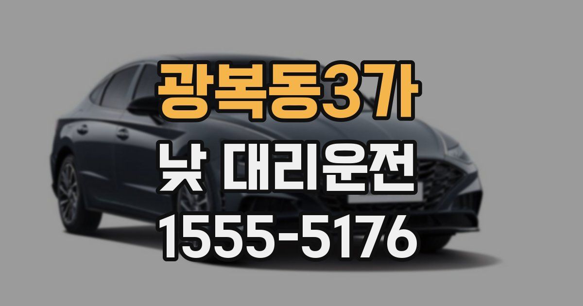 광복동3가 낮 대리운전
