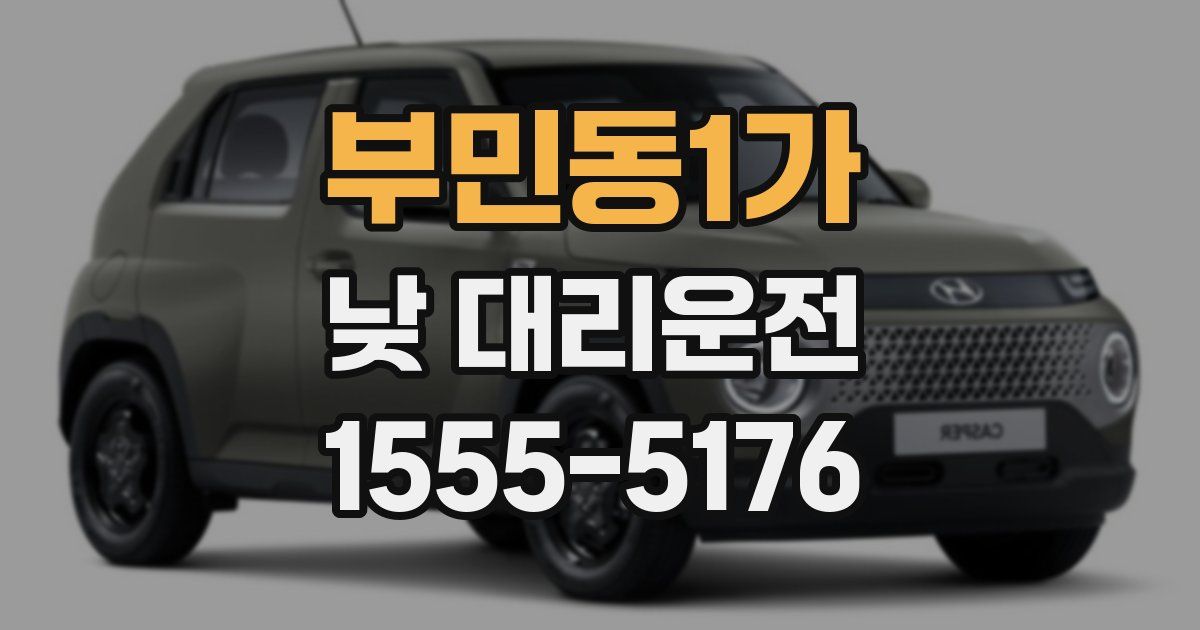 부민동1가 낮 대리운전