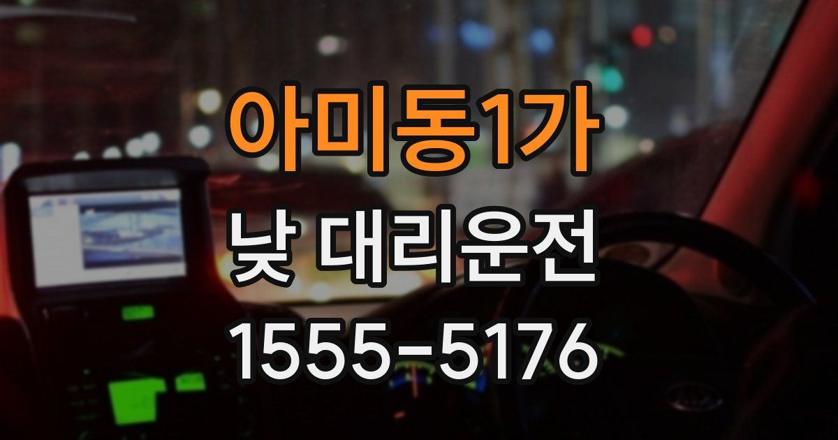 아미동1가 낮 대리운전