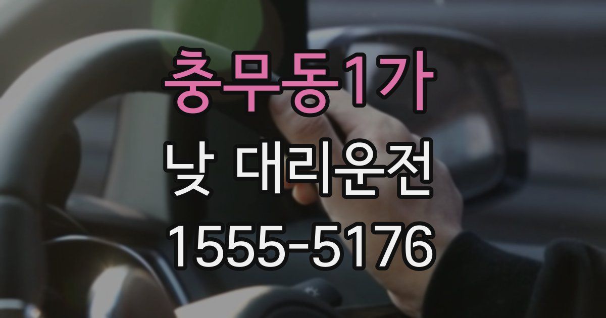 충무동1가 낮 대리운전
