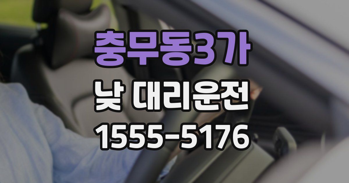 충무동3가 낮 대리운전