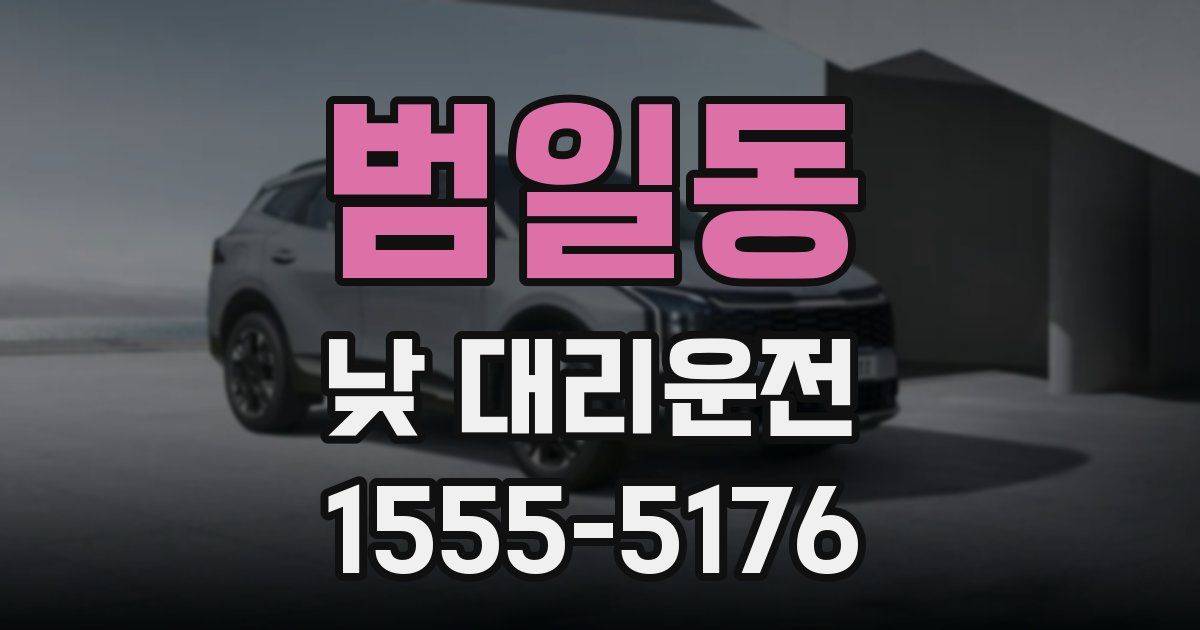 범일동 낮 대리운전