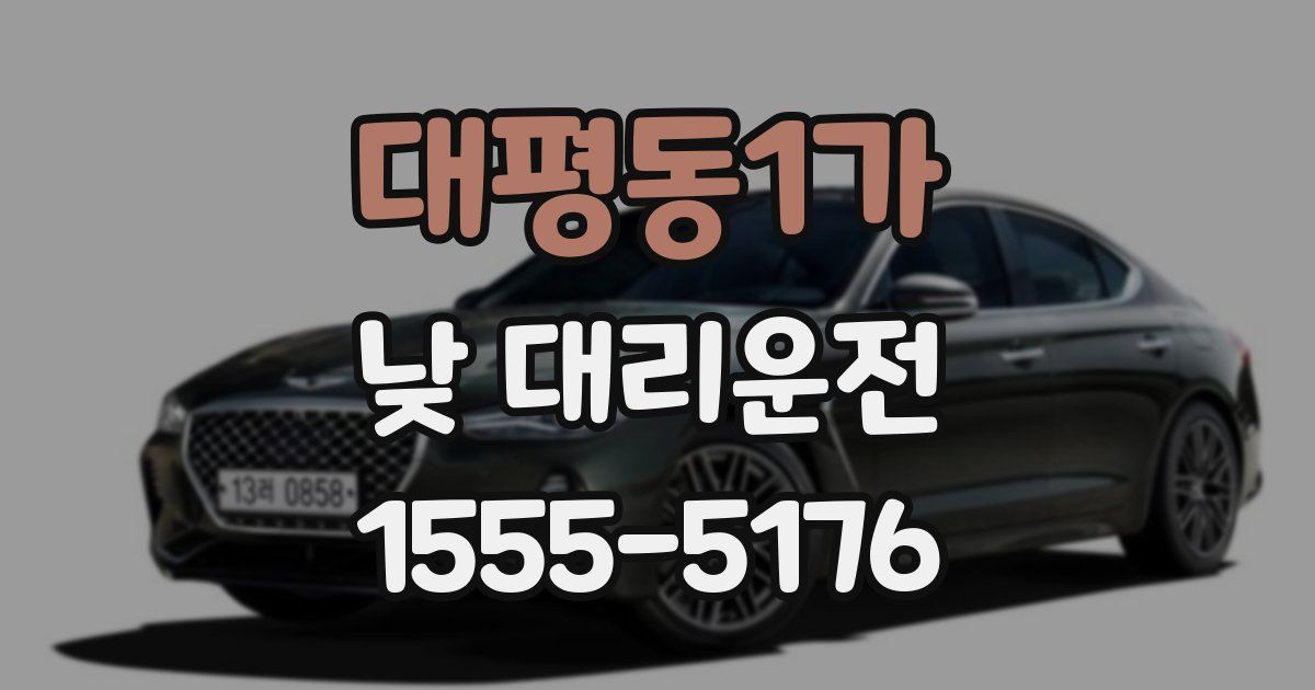 대평동1가 낮 대리운전
