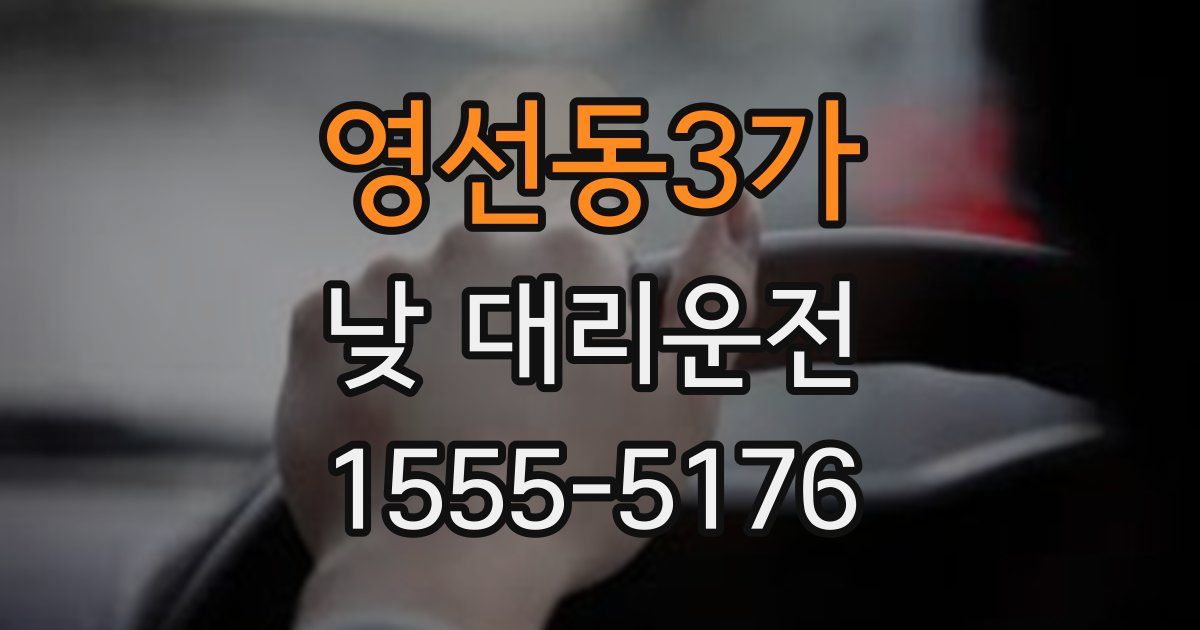 영선동3가 낮 대리운전
