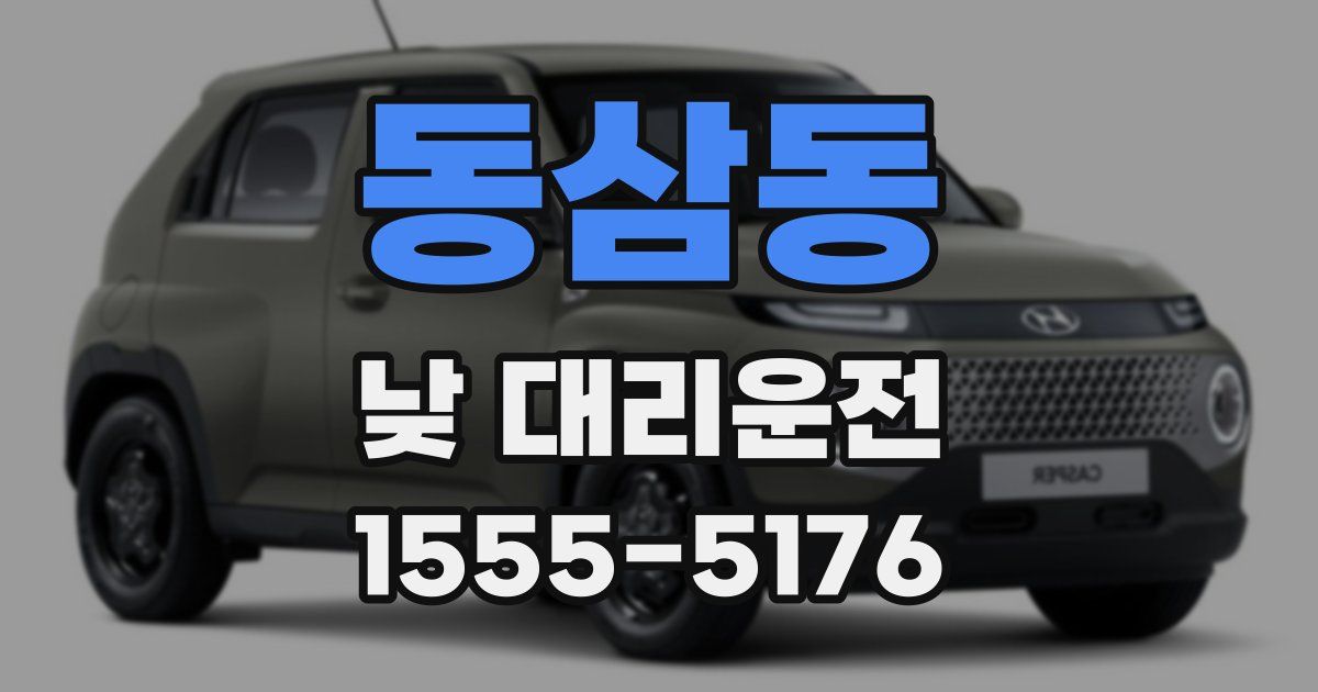 동삼동 낮 대리운전