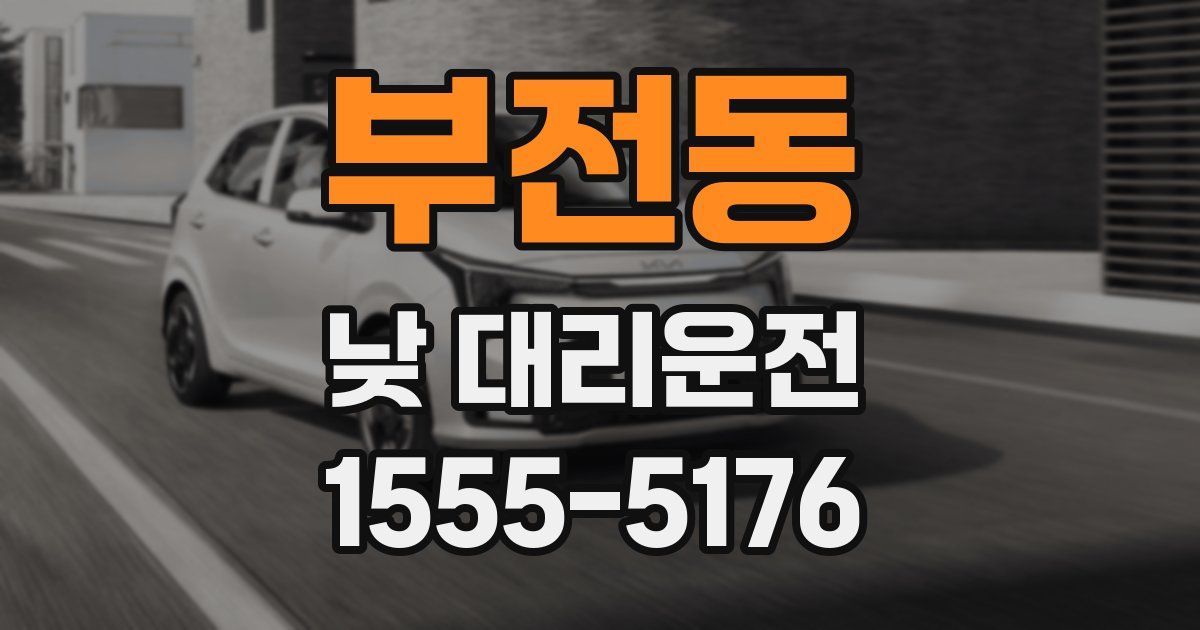 부전동 낮 대리운전