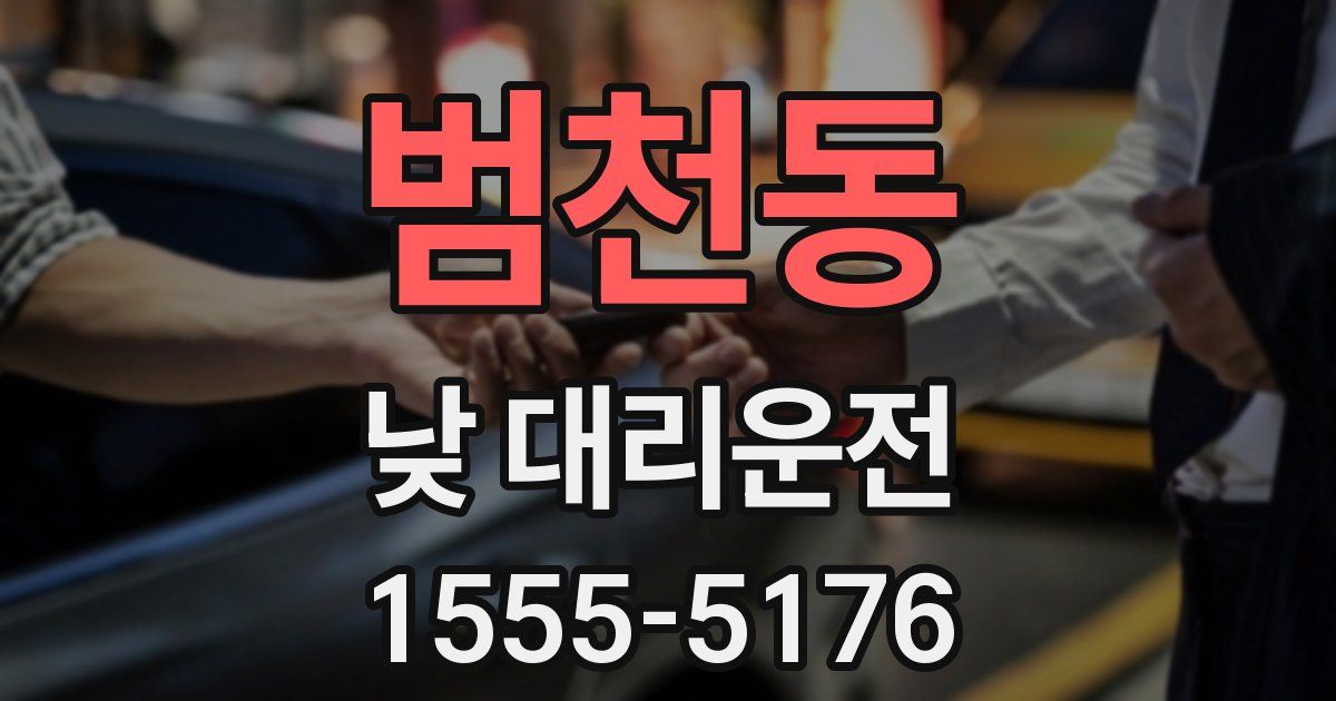 범천동 낮 대리운전