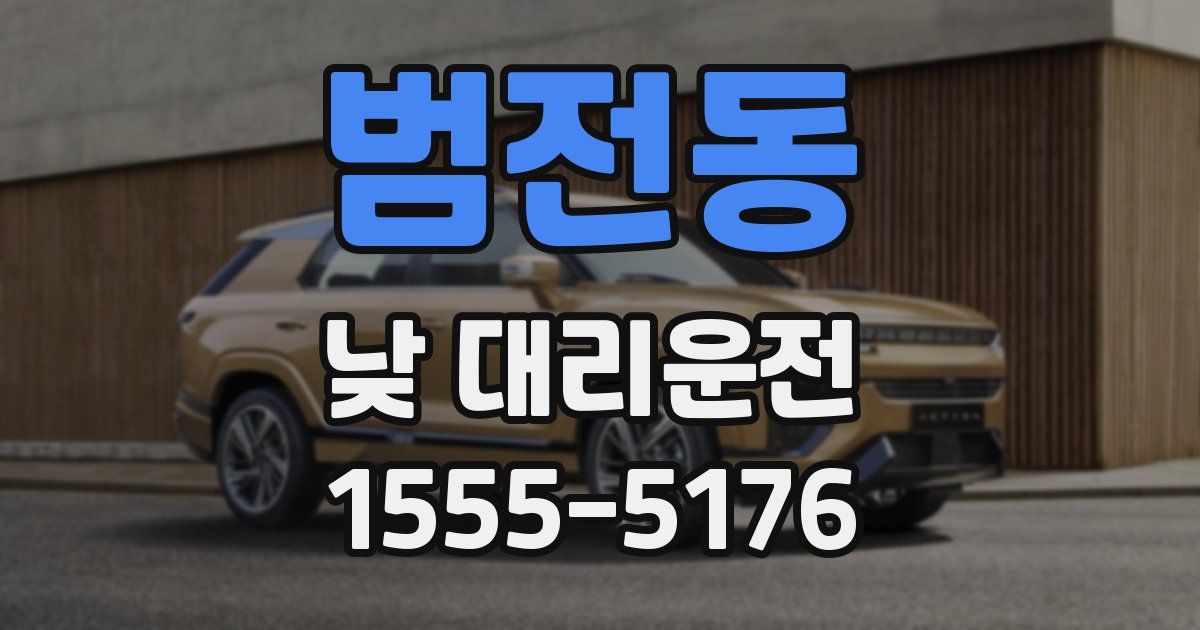 범전동 낮 대리운전