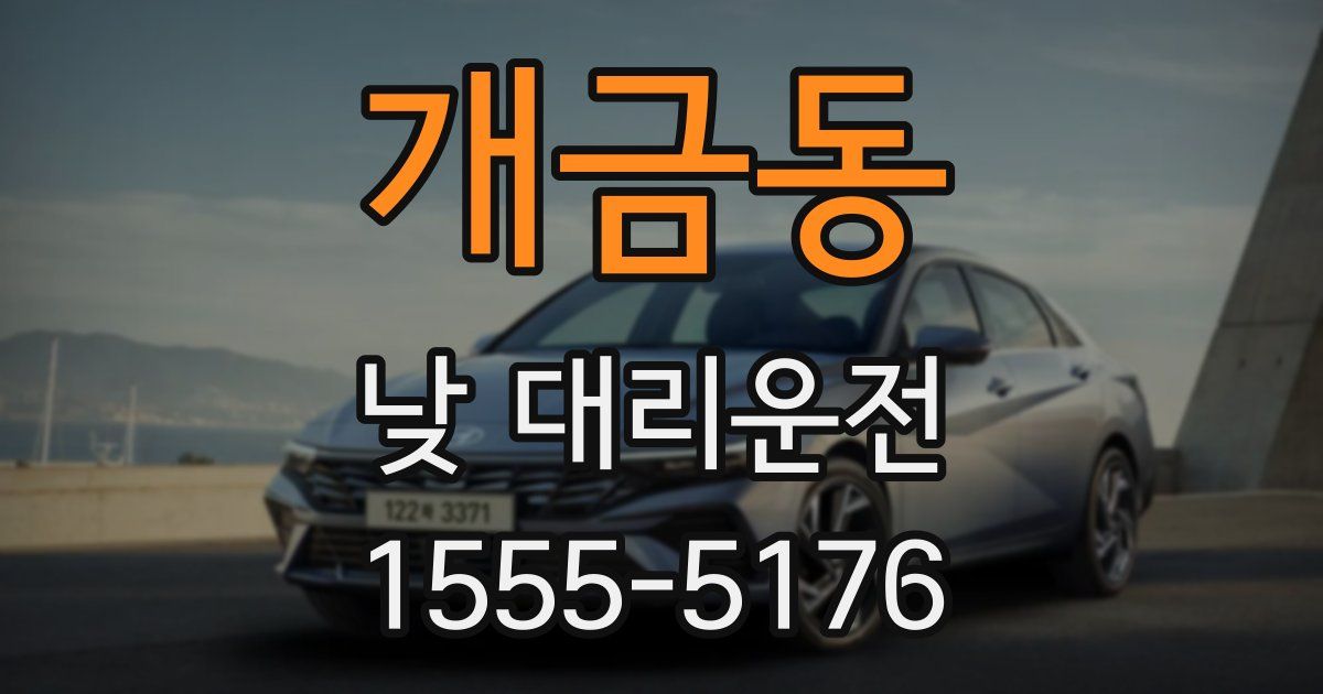 개금동 낮 대리운전