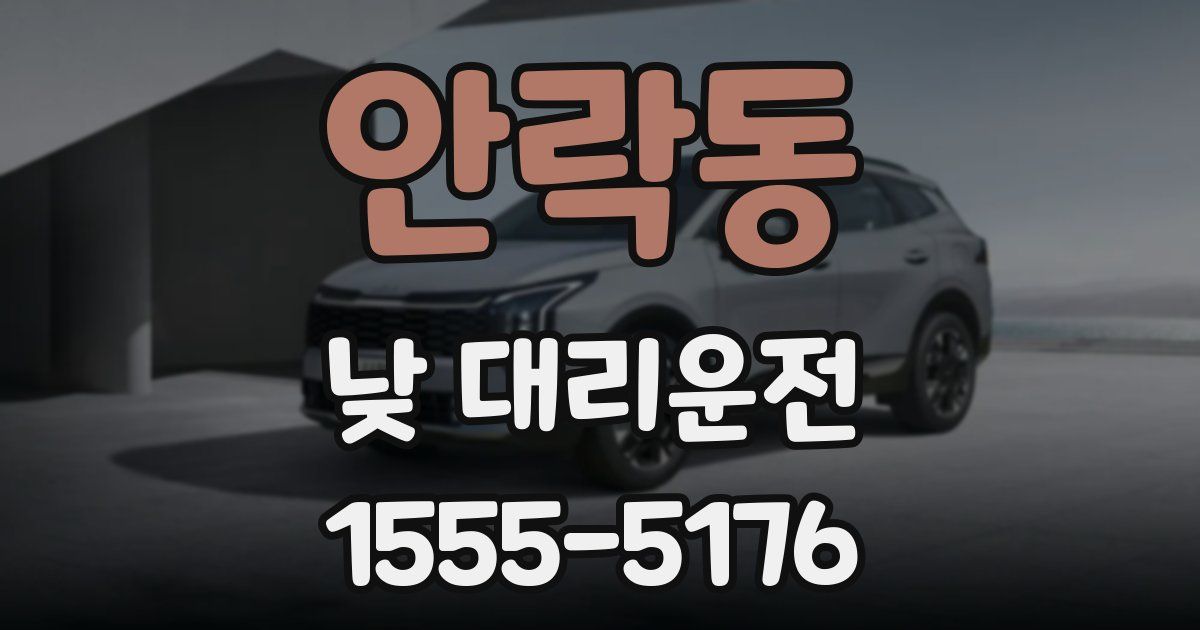 안락동 낮 대리운전