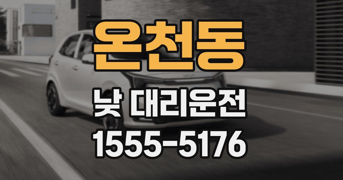 온천동 낮 대리운전