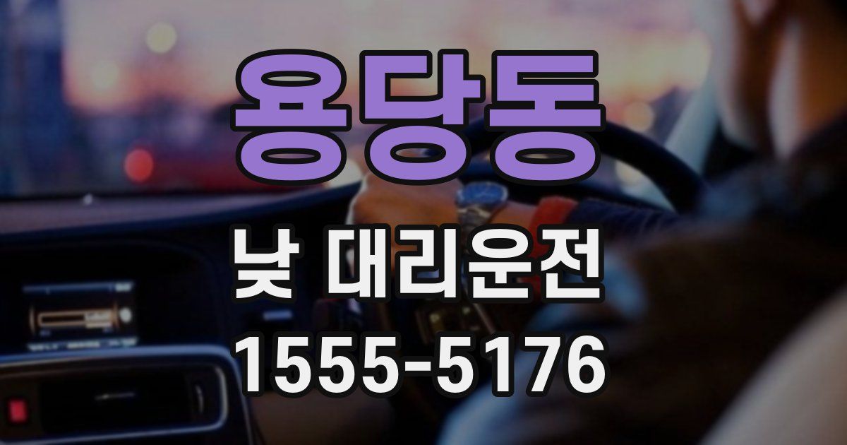 용당동 낮 대리운전