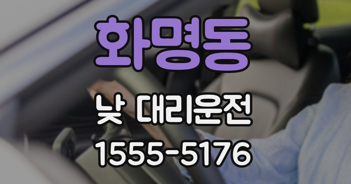 화명동 낮 대리운전