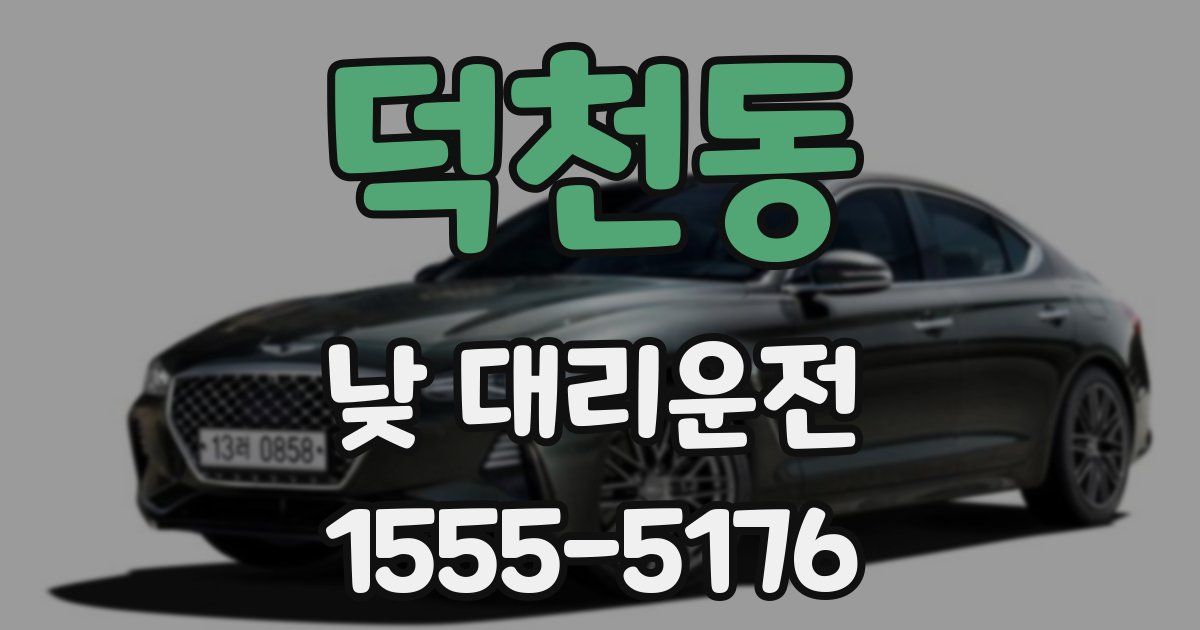 덕천동 낮 대리운전