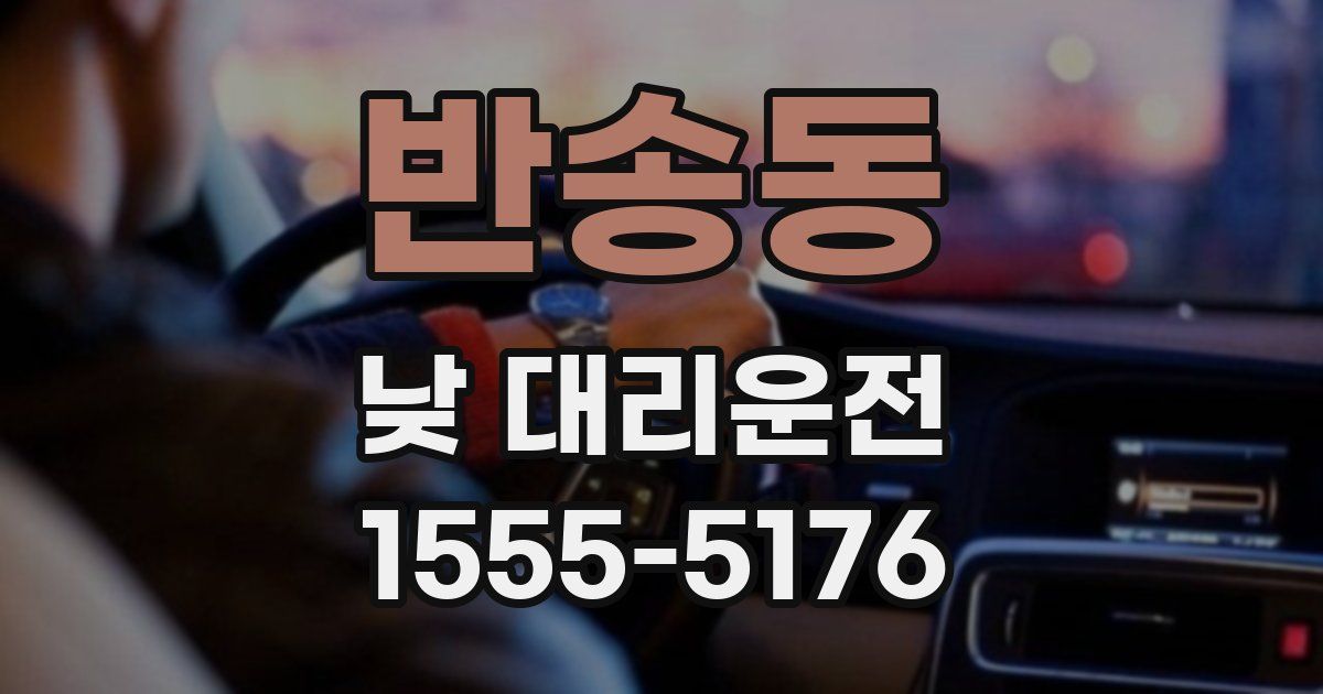 반송동 낮 대리운전